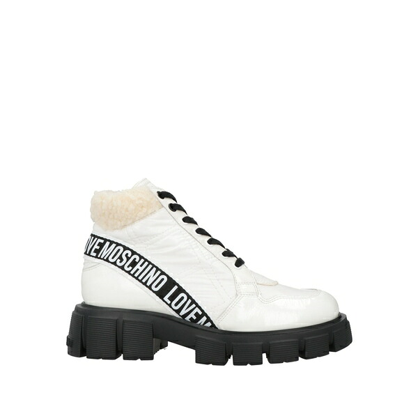 【貨物輸送無料】 モスキーノ レディース ブーツ シューズ Ankle boots White