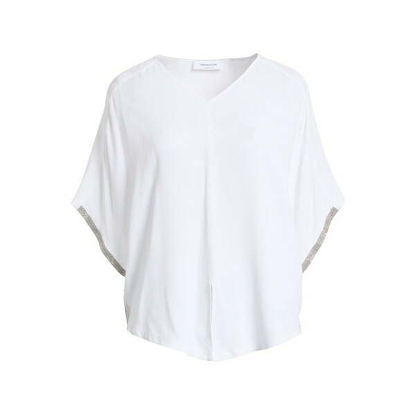 【送料無料】 ファビアナ フィリッピ レディース Tシャツ トップス Tops White|asty