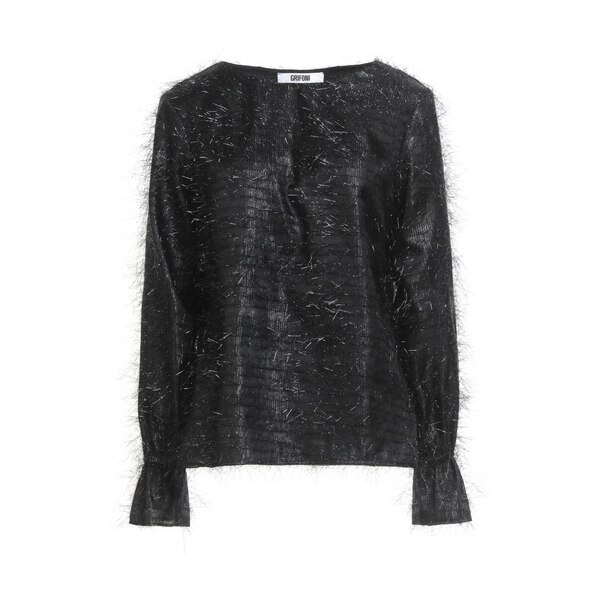 【送料無料】 グリフォーニ レディース Tシャツ トップス Tops Black｜asty