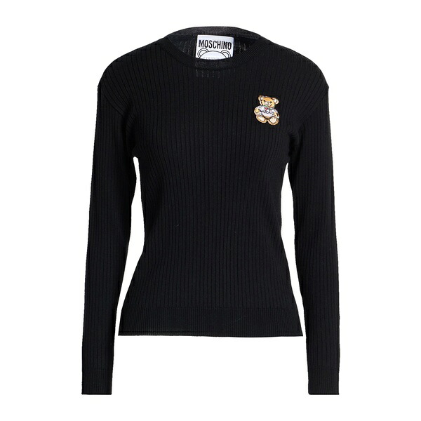 【貨物輸送無料】 モスキーノ レディース 編み物\u0026プルオーバー アウター Sweaters Black