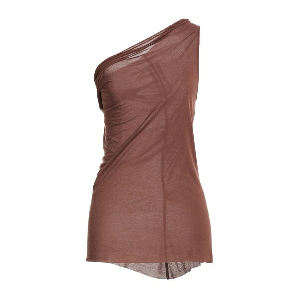 【貨物輸送無料】 リックオウエンス レディース ティーシャツ トップス Tops Brown レディースファッション-トップス