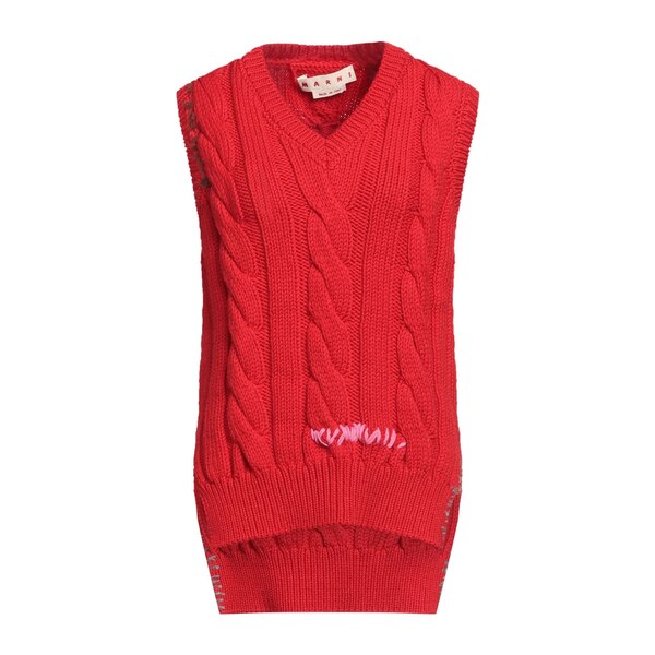 【貨物輸送無料】 マルニ レディース 編み物\u0026スウェーター アウター Sweaters Red