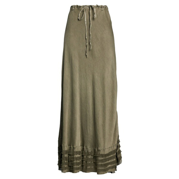 【貨物輸送無料】 マスナダ レディース スコート ボトムス Maxi skirts Green