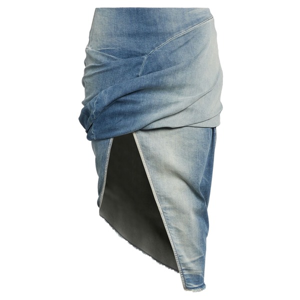 【貨物輸送無料】 リックオウエンス レディース スコート ボトムス Denim skirts Blue
