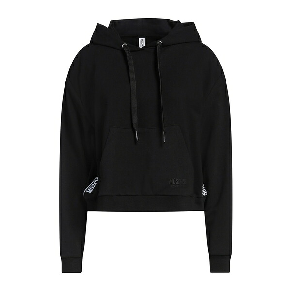 【貨物輸送無料】 モスキーノ レディース パーカー・スウェットシャツ アウター Sweatshirts Black