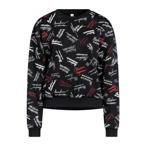【貨物輸送無料】 モスキーノ レディース パーカー・スウェットシャツ アウター Sweatshirts Black