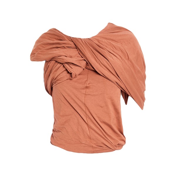【貨物輸送無料】 リックオウエンス レディース ティーシャツ トップス Tops Brown