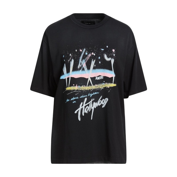 【送料無料】 アミリ レディース Tシャツ トップス T-shirts Black｜asty