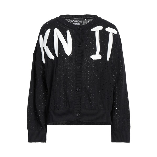 【送料無料】 モスキーノ レディース カーディガン アウター Cardigans Black|asty