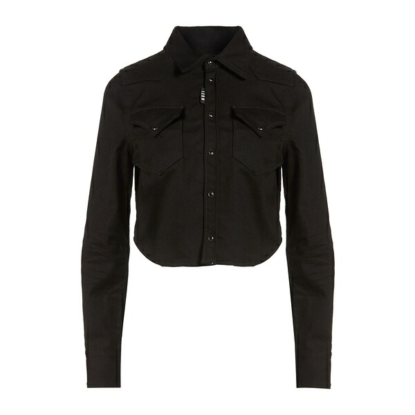 【貨物輸送無料】 ディースクエアード レディース プルオーバー トップス Denim shirts Black