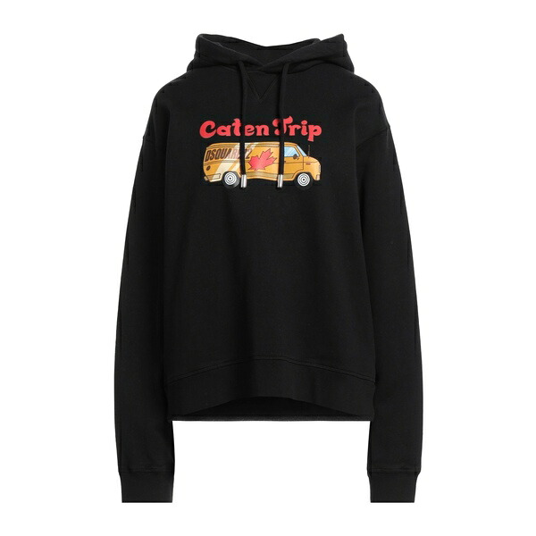 【貨物輸送無料】 ディースクエアード レディース パーカー・スウェットシャツ アウター Sweatshirts Black