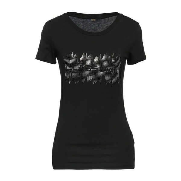 【送料無料】 ロベルトカヴァリ レディース Tシャツ トップス T-shirts Black｜asty