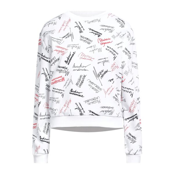 【貨物輸送無料】 モスキーノ レディース パーカー・スウェットシャツ アウター Sweatshirts White