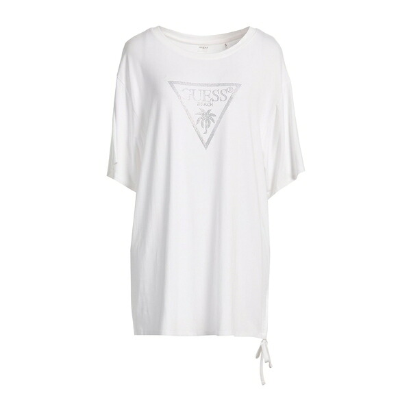 【貨物輸送無料】 ゲス レディース プルオーバー トップス T-shirts White