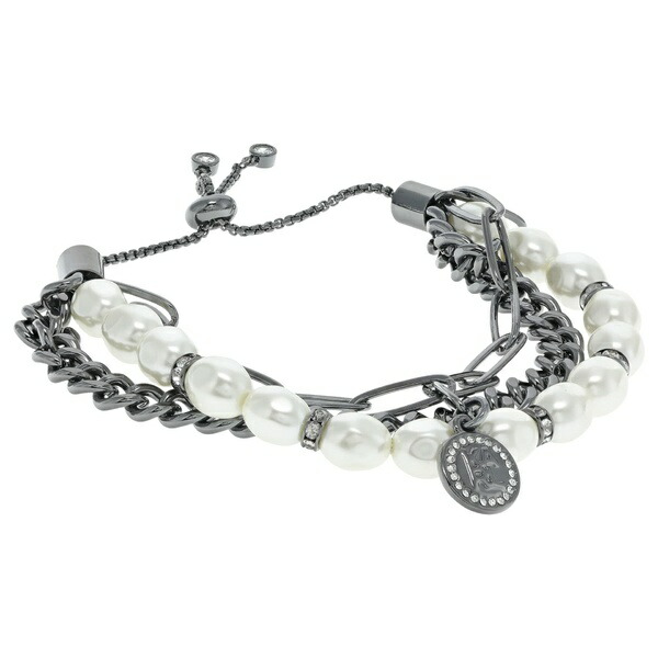 カールラガーフェルド レディース ブレスレット バングル アンクレット アクセサリー Multi Strand Slider Bracelet  Hematite Crystal White Pearl 最大57％オフ！
