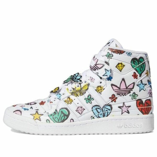 adidas アディダス メンズ スニーカー  【adidas Jeremy Scott x Forum 84 High \u0027Monogram Graffiti\u0027 HQ1128】  大きさ US_10.5(28.5珊)