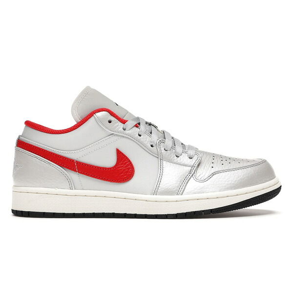 Jordan ジョーダン メンズ スニーカー  【Jordan 1 Low Night Track】  大いさ US_8(26.0糎) Sail/Metallic Silver-Varsity Red-Black