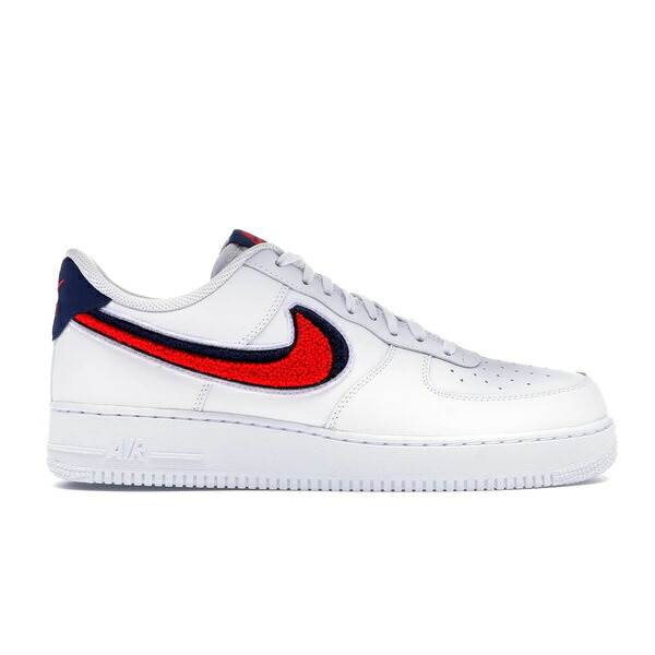 Nike ナイキ メンズ スニーカー  【Nike Air Force 1 Low 3D Chenille Swoosh White Red Blue】  大きさ US_11(29.0珊) White/University Red-Blue Void
