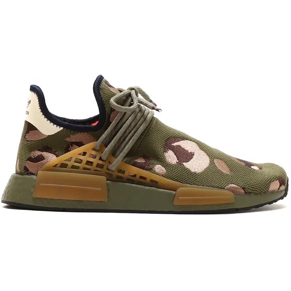 adidas アディダス メンズ スニーカー  【adidas NMD HU Pharrell Animal Print Olive】  大きさ US_10.5(28.5珊) Focus Olive/Dark Brown-Cardboard