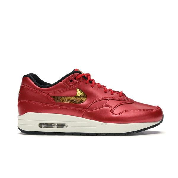 Nike ナイキ レディース スニーカー  【Nike Air Max 1 Red Gold Sequin (Women\u0027s)】  大きさ US_5.5(22.5糎) Gym Red/Metallic Gold-Black-White