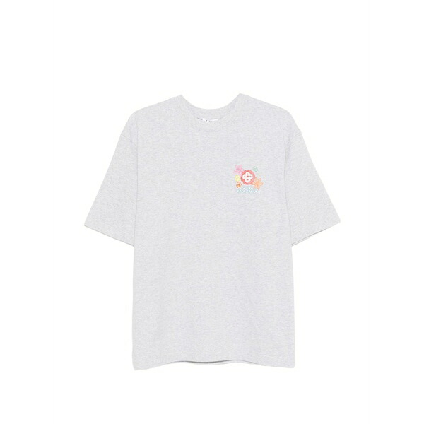 カサブランカ メンズ プルオーバー トップス Crew-neck oversized t-shirt Grey