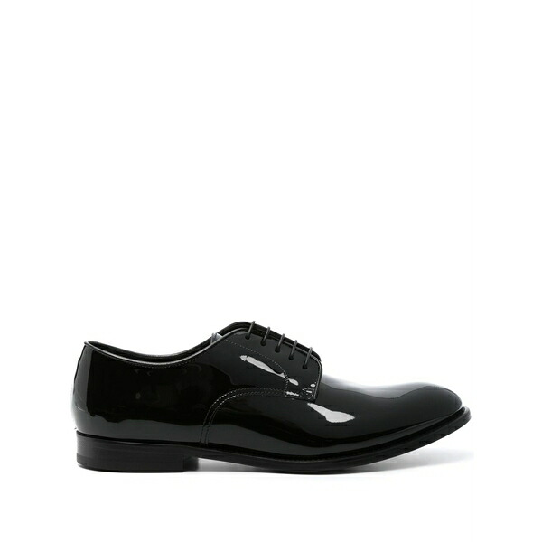 ドンカルズ メンズ 御召しものシューズ シューズ Patent-leather derby shoes Black