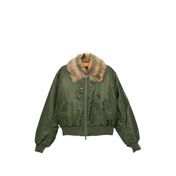アンダーソン 呼びりん レディース 上衣＆上衣 アウター Fur collar bomber jacket Green