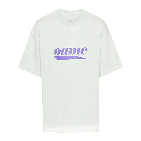 オーエーエムシー メンズ プルオーバー トップス Logo-print organic cotton t-shirt Green