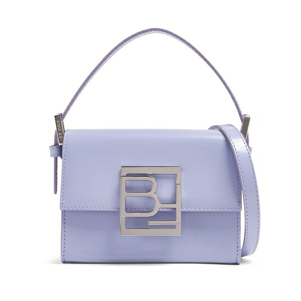 バイ毛皮 レディース ショルダーバッグ 御徒面子 Logo-plaque leather shoulder bag Blue