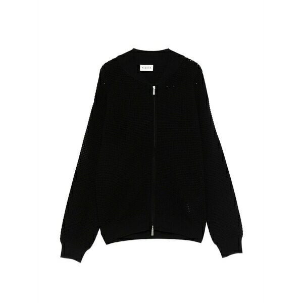 パロッシュ レディース ニット&セーター アウター Zip-up loong-sleeve cardigan Black｜asty