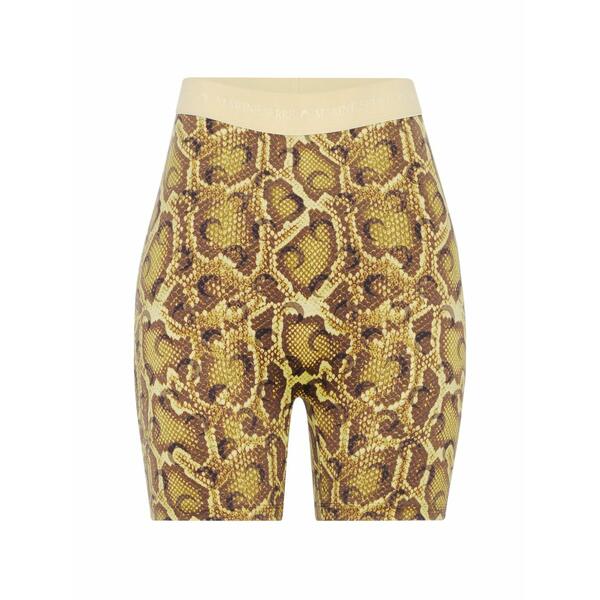 マリーン セル レディース カジュアルパンツ ボトムス Printed jersey shorts Yellow｜asty