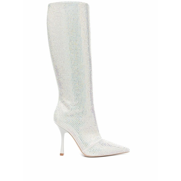 リュージョー レディース ブーツ シューズ X leonie hanne knee-high rhinestone boots Grey|asty