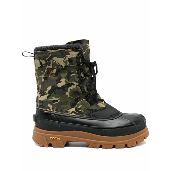 ソレル メンズ ブーツ シューズ Caribou camouflage lace-up boots Green