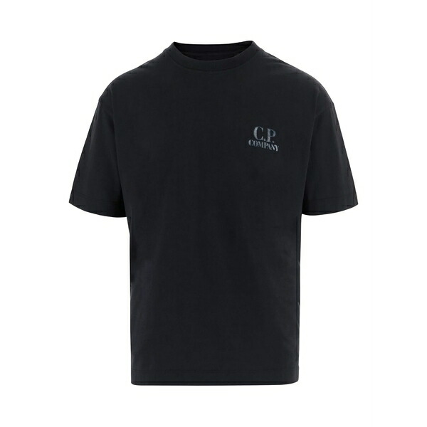 シーピーカンパニー メンズ Tシャツ トップス Short-sleeved t-shirt Black|asty
