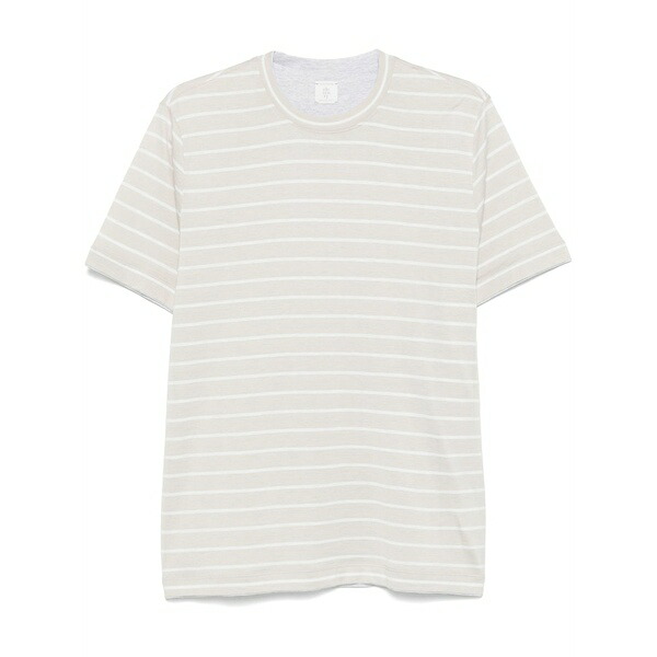 イレブンティ メンズ プルオーバー トップス Striped t-shirt  Neutrals