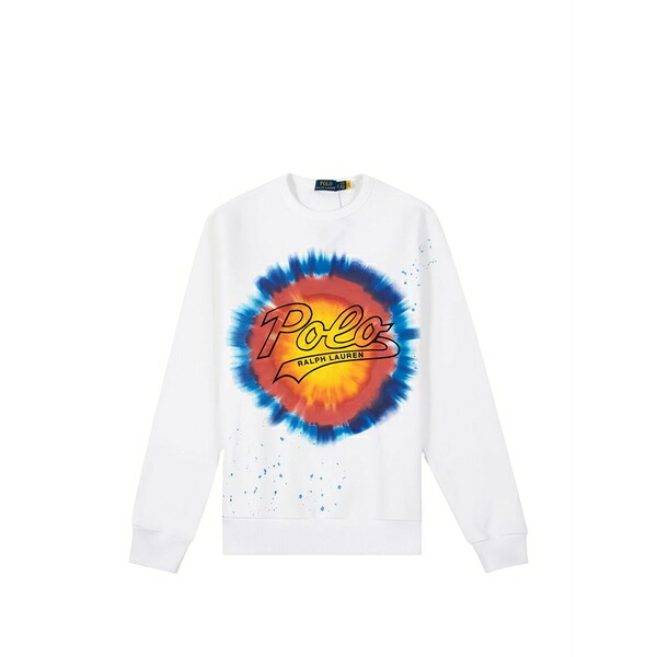 ラルフローレン メンズ パーカー・スウェットシャツ アウター Logo tie-dye sweatshirt White|asty