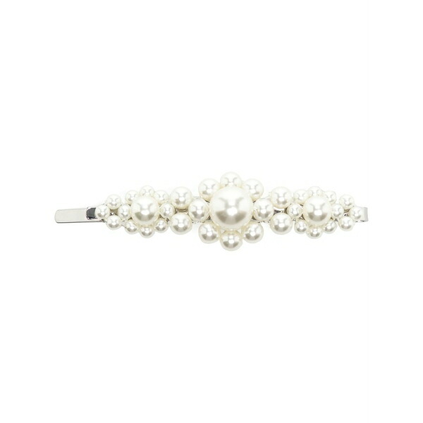 シモーネ・ロシャ レディース ヘアアクセサリー アクセサリー Pearl-embellished hair clip Silver|asty