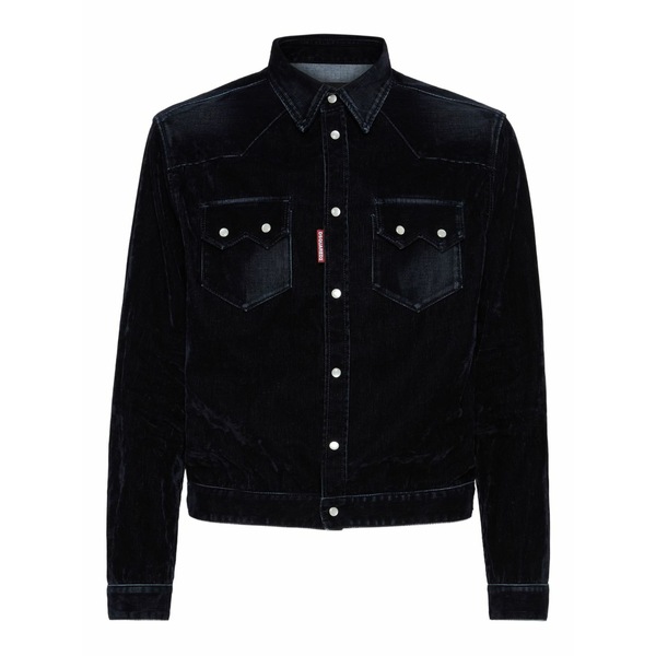 ディースクエアード メンズ ジャケット＆ブルゾン アウター Flocked denim jacket Blue｜asty 105,490円
