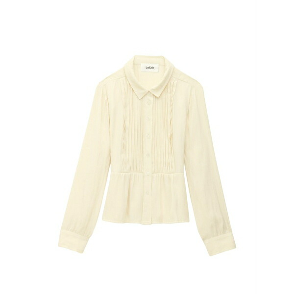 バッシュ レディース シャツ トップス Riata ruffled-detail shirt Neutrals｜asty