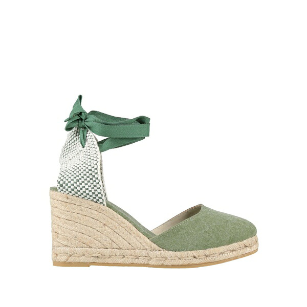 【送料無料】 エスパドリーユ レディース サンダル シューズ Espadrilles Green|asty