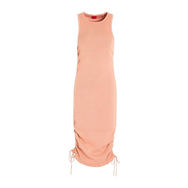 【送料無料】 ヒューゴボス レディース ワンピース トップス Midi dresses Orange