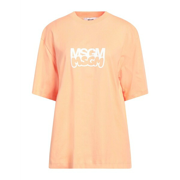 【送料無料】 エムエスジイエム レディース Tシャツ トップス T-shirts Orange