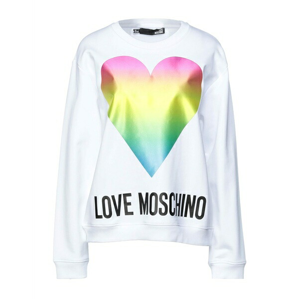 【送料無料】 モスキーノ レディース パーカー・スウェットシャツ アウター Sweatshirts White｜asty