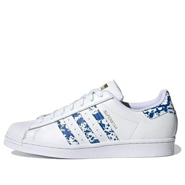 adidas アディダス メンズ スニーカー  【adidas Superstar \u0027White Blue Splatter\u0027 FY7713】  大きさ US_M_4.5