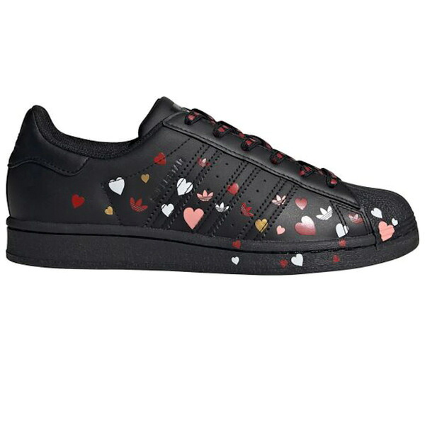 adidas アディダス レディース スニーカー 【adidas Superstar Valentine's Day Black (Women's)】 サイズ US_5.5(22.5cm) Core Black/Cloud White/Glory Pink|asty