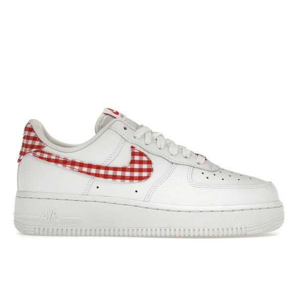 Nike ナイキ レディース スニーカー  【Nike Air Force 1 Low \u002707 Essential White Mystic Red Gingham (Women\u0027s)】  大きさ US_9.5(26.5糎) White Mystic Red