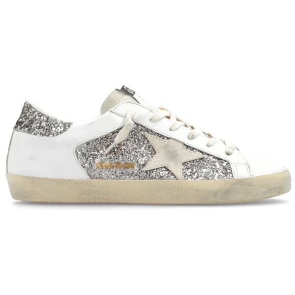 Golden Goose ゴールデングース レディース スニーカー 【Golden Goose Super-Star White Double Silver Glitter (Women's)】 サイズ US_5(22.0cm) White/Silver｜asty