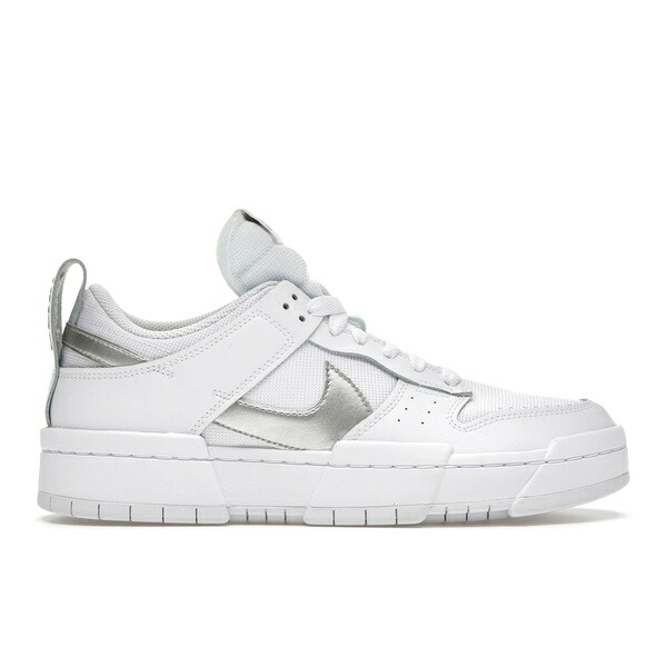 Nike ナイキ レディース スニーカー  【Nike Dunk Low Disrupt White Silver (Women\u0027s)】  大きさ US_9.5(26.5糎) White/Metallic-Silver
