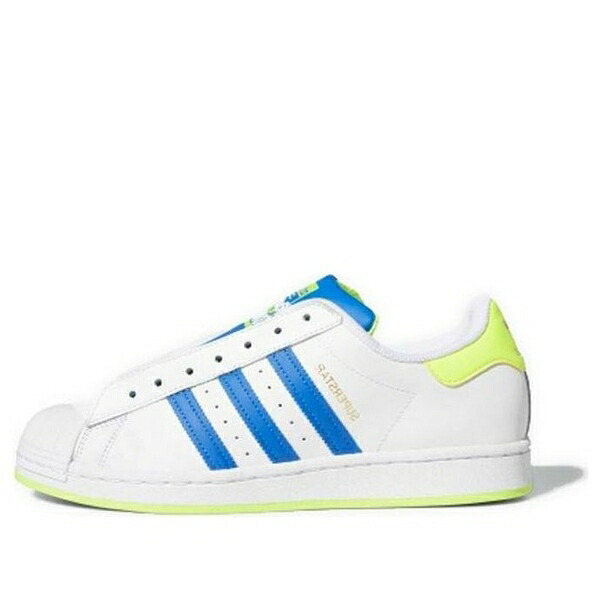 adidas アディダス メンズ スニーカー  【adidas Superstar Laceless \u0027White Blue Yellow\u0027 FV3020】  大きさ US_M_13