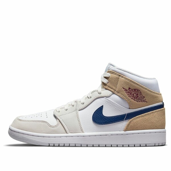 Jordan ジョーダン メンズ スニーカー  【Air Jordan 1 Mid \u0027White Khaki Blue Void\u0027 DO6726-100】  大きさ US_M_16